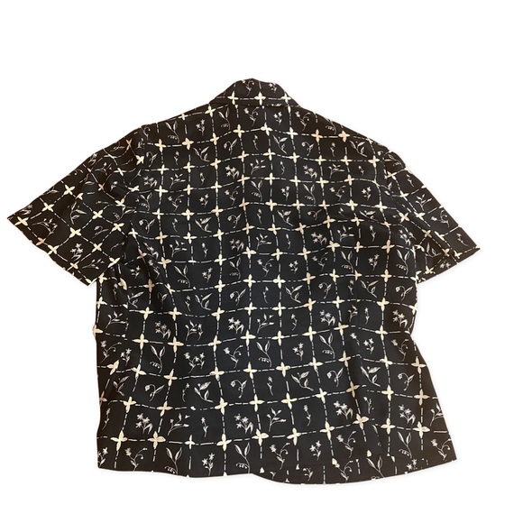 Vintage button up blouse with plant print - Picture 3 of 3